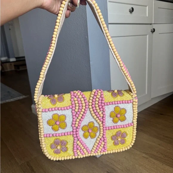 BUTTER BLOSSOM BEADED BAG - Picture 5 of 12